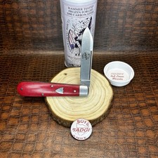 Great Eastern Tidioute - 152125STL - Boys Badge Knife - Red Linen Micarta