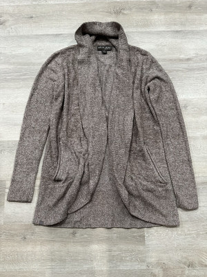 M32 Barefoot Dreams Cozychic Lite Open Front Cardigan Sz M Medium Light Brown