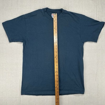 Vintage Hanes Beefy Blank T Shirt Navy Medium Single Stick Made In