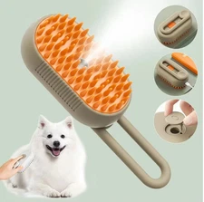 Electric Dog Cat Grooming Brush 3-in-1 Deshedding Massage Spray Comb USB Charge
