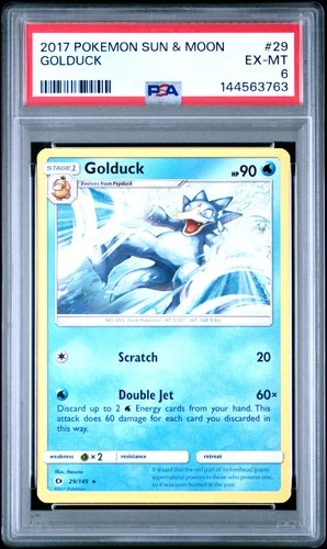 2017 POKEMON SUN & MOON #29 GOLDUCK PSA 6