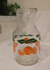 Vintage Anchor Hocking Orange Juice Pitcher Carafe with glass lid