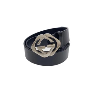 Gucci Ceinture/Cuir/Noir/Plat/Homme S/182320 497717 85 34//