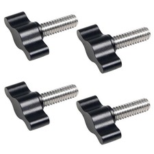4 Pcs 1/4"-20 x 3/4" Threaded Thumb Screw, Stainless Steel Standard/Coarse Th...