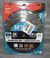 New Makita 14 Segmented Rim Diamond Blade 3 Pack For General Purpose B-69646 New Makita 14 Segmented Rim Diamond Blade 3 Pack For General Purpose B-69646