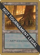Swamp (444) - 1997 Jakub Slemr (5ED) - Light Play MTG World Championship Decks
