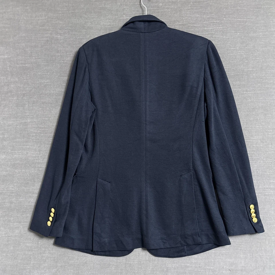 Blazer Polo Ralph Lauren 8 Azul Marino Tejido Dorado PRL Cresta Monograma Logo Chaqueta Preppy Foto 3 de 4