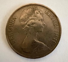 MONEDA DE VEINTICINCO CENTAVOS BERMUDAS 1973 CIRCULADA ENVÍO RÁPIDO DESDE EE. UU.