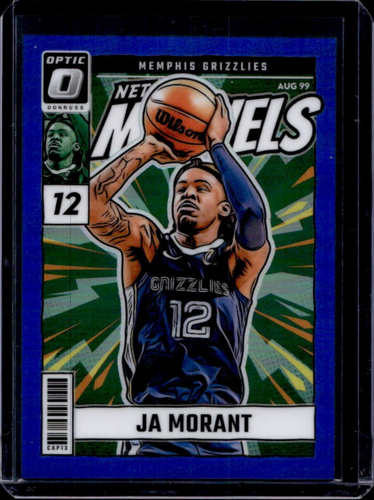 2024-25 Donruss Optic Ja Morant Net Marvels Blue #/49 Grizzlies