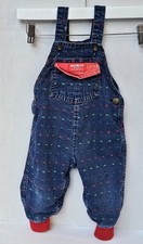Vintage Oshkosh B Gosh Denim Overalls Shapes Boys 24 Months