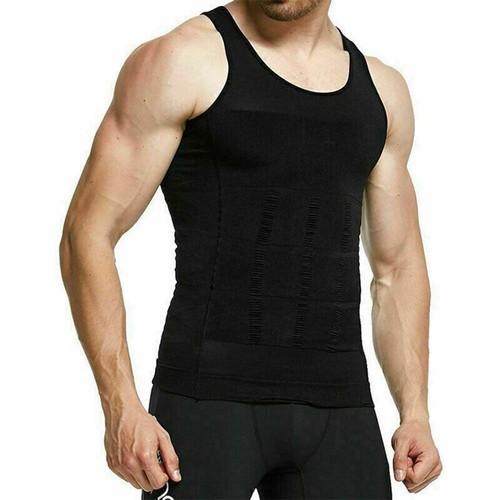 Hot Men Slimming Shirt Corsets Body Shaper Compression Vest Men's Shapewear - Picture 10 of 11