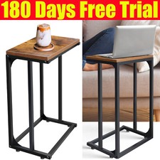 Compact Sofa Side End Table C Shaped Coffee Laptop Table Living Room Bedroom