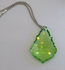 Swarovski Crystal Light Peridot 38mm Pendalogue 8901 Suncatcher/ Prism Logo Etch
