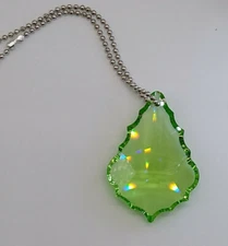 Swarovski Crystal Light Peridot 38mm Pendalogue 8901 Suncatcher/ Prism Logo Etch