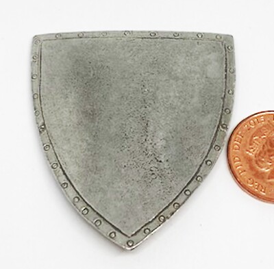 Puppenstubenschild Metall gemustert unbemalt Silber Zinn Rüstung B tumdee