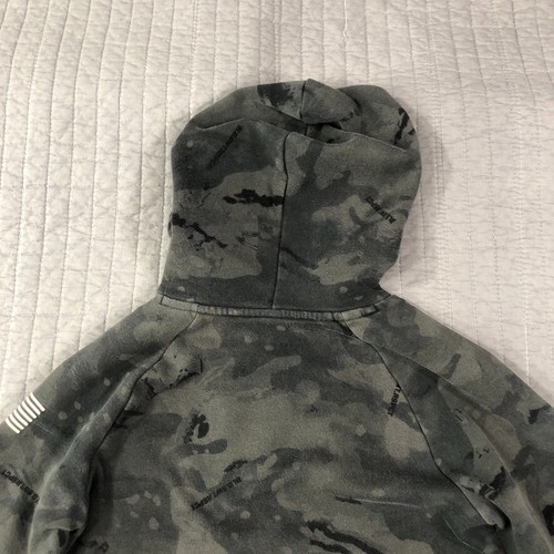 Under Armour Sweatshirt Youth Boy Medium Gray Camo Project Rock Hoodie Freedom - Picture 21 of 24