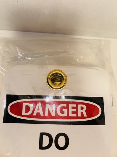 Package Of 25 Vinyl Lockout Tags “Do Not Operate Until Tag Is Removed” ~7.5x5” - Picture 5 of 5