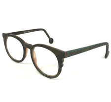 Vintage la Eyeworks Eyeglasses Frames SCARLETT 754M Matte Green Brown 48-20-130