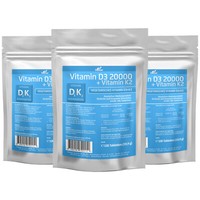 Vitamin D3 20000 I.E + K2 MK7 200 Mcg Depot Hochdosiert - 300 Tabletten