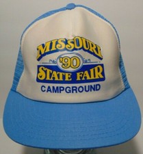 New Old Vintage 1990 MISSOURI STATE FAIR CAMPGROUND SNAPBACK TRUCKER HAT CAP USA