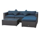 Outsunny 5 Piece Patio Wicker Furniture Set