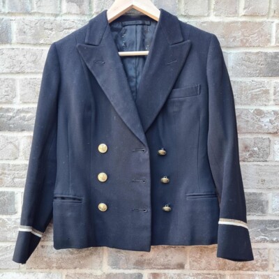 Vintage Royal Navy Black Gold Uniform Jacket by Grieves Ltd