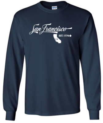 San Francisco California T-Shirt Long Sleeve Graphic Tee Unisex