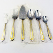 PYRAMID GOLD 6 Piece Hostess Set Splendide/David Shaw NEW NEVER USED Korea18/8