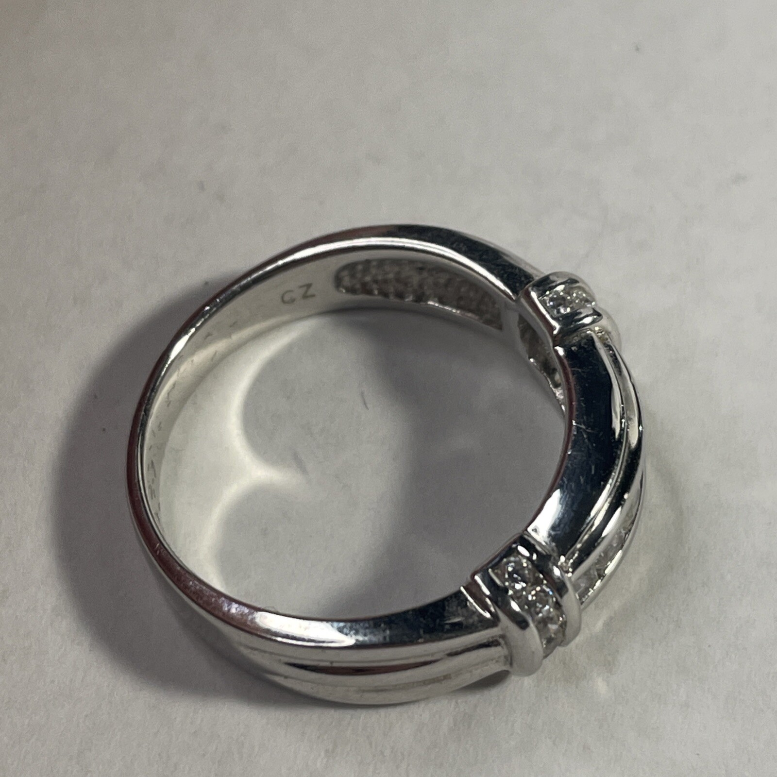 Solid Sterling Sz.9 CZ ring From HSN - image 4