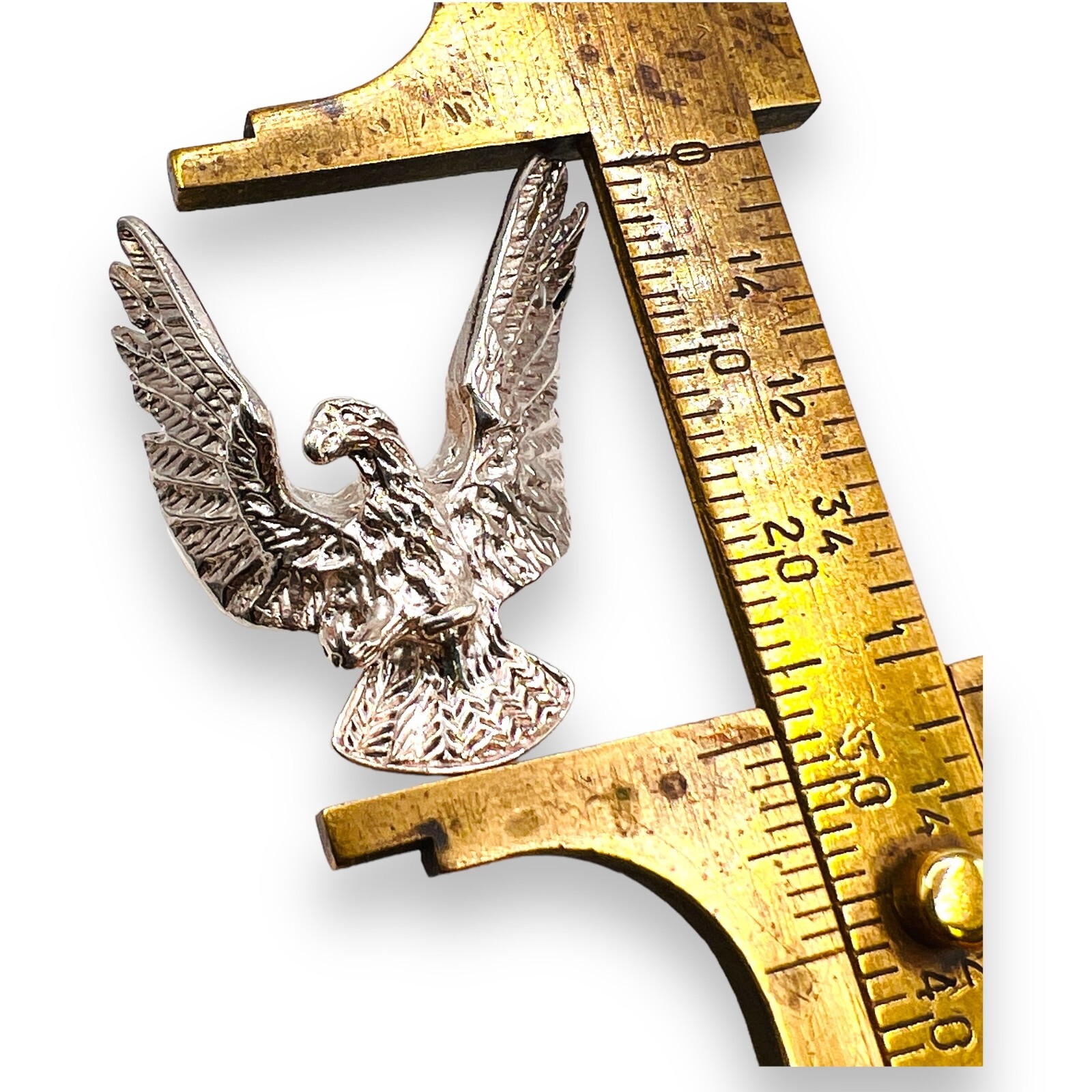 Vintage Eagle Shaped Ring Solid Sterling Silver 9… - image 6