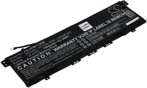 Akku Kompatibel Mit Hp Typ TPN-W133 15,4V 3400Mah/52,4Wh Li-Polymer Schwarz-image
