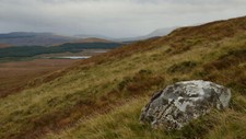 Photo 6x4 A Boulder on the side of Meall an Fhuarain Ross-shire Low down  c2021