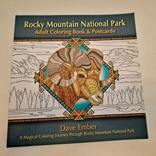 Rocky Mountain National Park Adult Coloring Book And Postcards