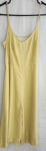 Aeropostale Neu mit Etikett Damen gelb weites Bein offener Schlitz Strampler, seitlicher Reißverschluss, Größe XS, $ 55 - Bild 1 von 8