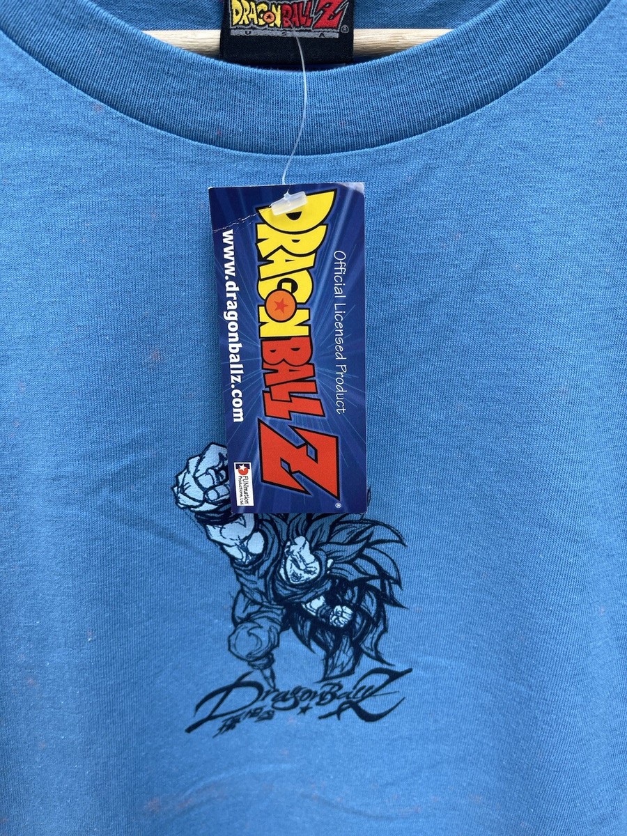 ヴィンテージ/2002年「ドラゴンボールZ USA」半袖Tシャツ Vintage 2002 Dragon Ball Z shirt L NWT Light Blue Goku Anime