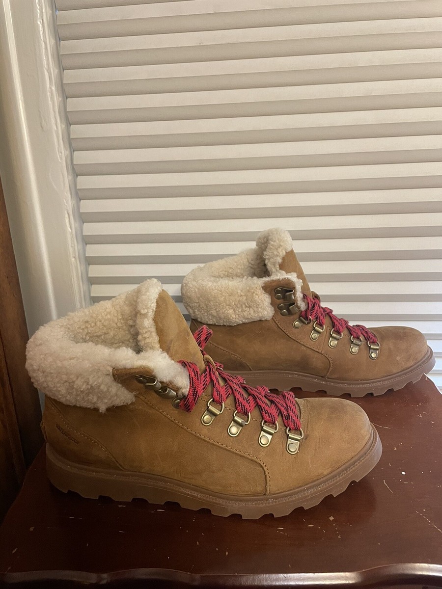 Sorel Ainsley Conquest Ankle Hiking Boots Elk Brown NL3091-010 Womens Size