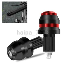 Motorcycle 7/8" Handle Bar Ends Grip Plug Cap Slider CNC Aluminum Anti-Vibration