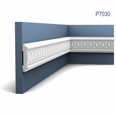 Moulure Murale Orac Decor P7030 LUXXUS – Blanche 2m – Intérieur/extérieur