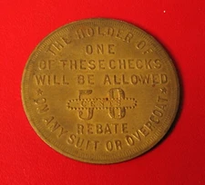 VINTAGE TRADE TOKEN COIN 50 CENTS MECHANICS CLOTHING PROVIDENCE RI RARE !!