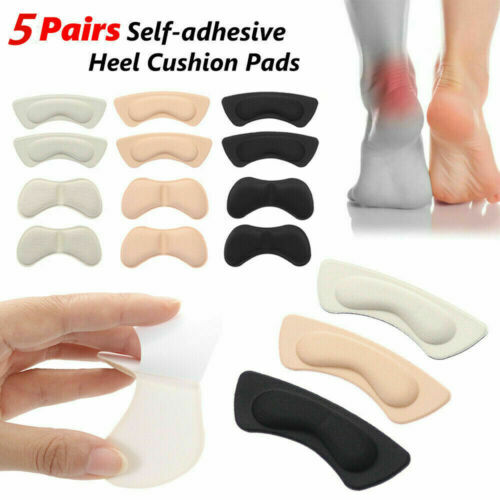10Pcs Heel Grips Pads Liner Cushions Self-adhesive for Loose Shoes