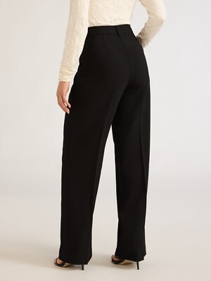 Sofia Jeans Women's Relaxed Fit High Rise Front Pleated Twill Pants Size 10 --X3