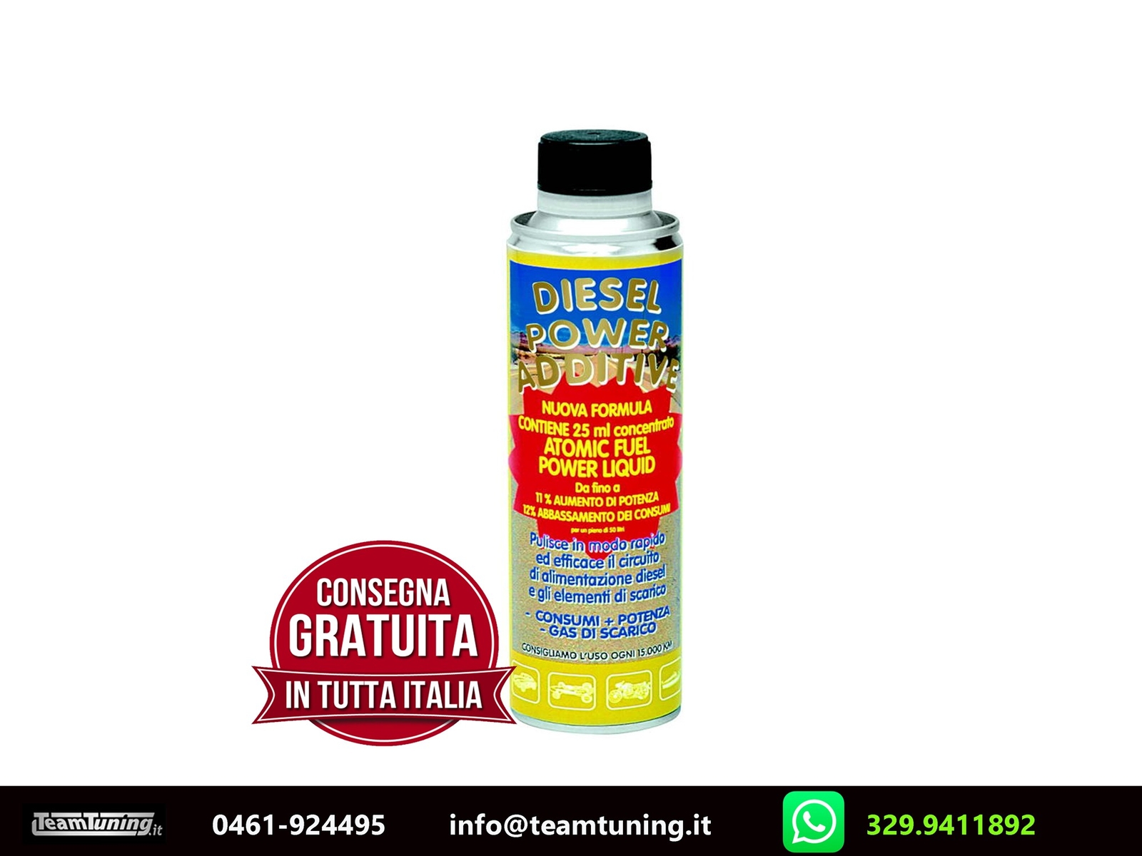 CPLA250-CPLAD250 250ml Atomic Fuel Ceramic Power Additive-Additivo Motori Diesel