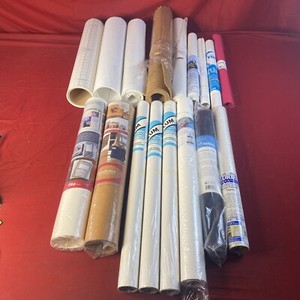 17 Rolls Of Assorted Embroidery/Craft Supplys - Paper Fabric, Tracing Paper, Etc