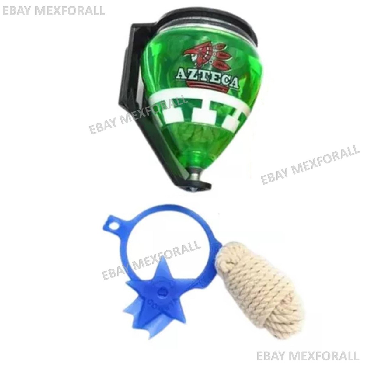 Three Mexican Trompo AZTECA Spin Top Peonza Toy Pcs Cometa
