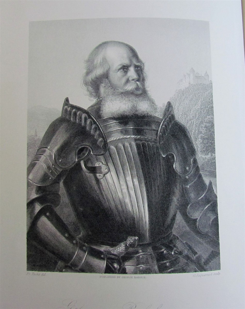 1885 4 VOLUMES WORKS OF GOETHE antique AMAZINGLY ILLUSTRATED