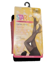 NEW Star Power by Spanx Center Stage Two Way Diagonal Patterned Tights Size B