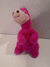 Vintage 1980 Flintstones Dino Plush Stuffed Animal Toy Mighty Star Hanna Barbera