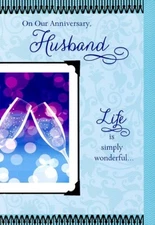 On Our Anniversary Husband - Anniversary Greeting Card - 3869D
