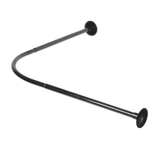 Curved Shower Curtain Rod Stainless Steel Curtain Bar Extendable Corner Shower - Picture 11 of 18