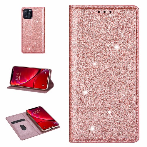 Bling Glitter Magnetic Wallet Stand Case For iPhone 16/15/14/13 Pro/12/11/XS/XR - Picture 2 of 17